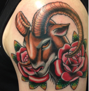 chinese new year ram tattoo